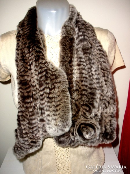Fluffy, soft, warm fur scarf, can be tied