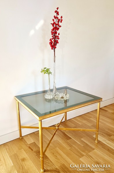 Wonderful hollywood regency glass table, coffee table