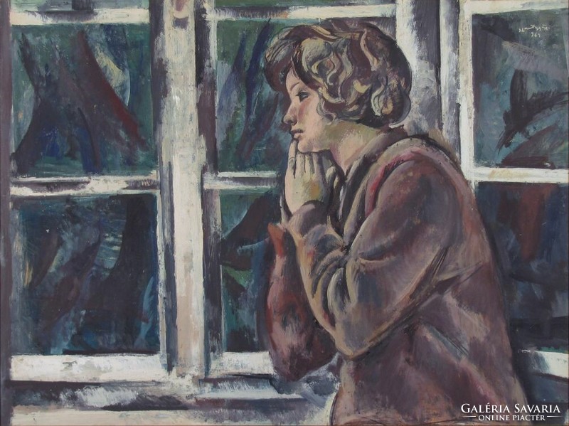 Szentgyörgyi Kornél : "Ülő nő" 1963