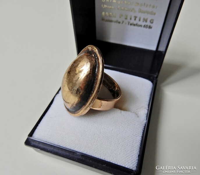 Old Dutch harrie lenferink modernist bronze ring