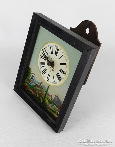 1P440 antique landscape clock frame clock picture clock