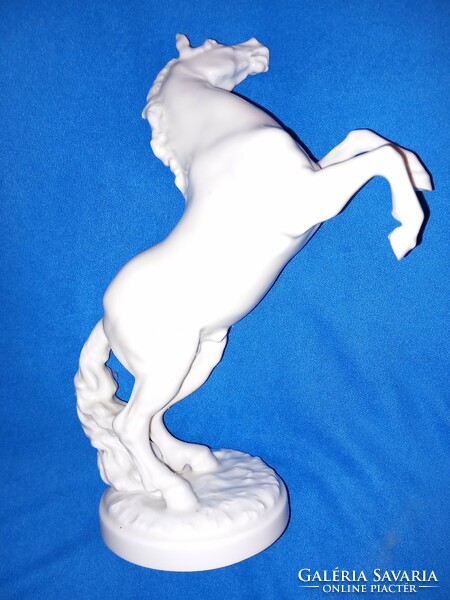 32 Cm old karl tutter hutschenreuther porcelain branching white horse paripa statue