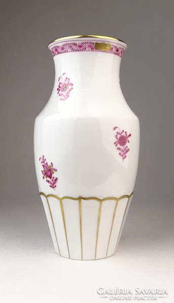 0Q389 Herend porcelain vase with Indian basket 19.5 Cm