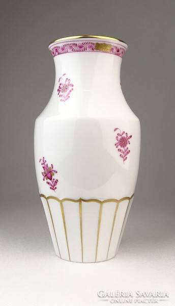 0Q389 Indiai kosaras Herendi porcelán váza 19.5 cm