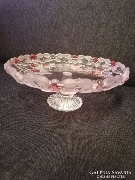 Glass cake stand with base