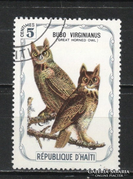Haiti 0047 1975. Birds of Haiti bubo virginiaus great horned owl