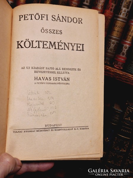 1930 k. TOLNAI MŰINTÉZET -PETŐFI SÁNDOR ÖSSZES KÖLTEMÉNYEI - egy kötetben-igen szép állapot!