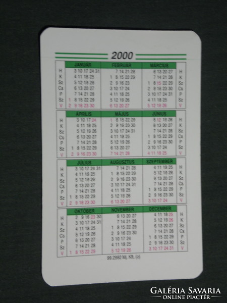 Card calendar, Máv railway, Keleti railway station, wasteels ticket office, Budapest, 2000, (3)