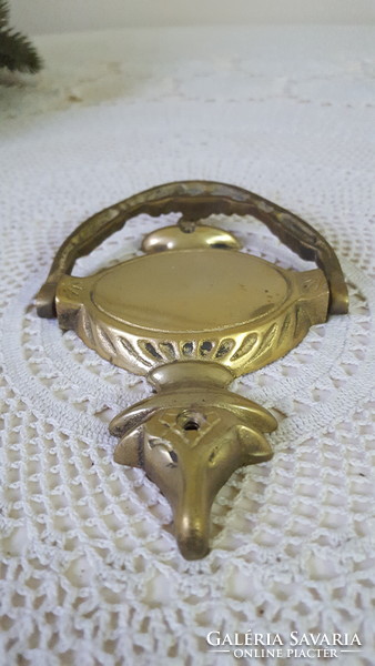 Solid brass bull's head door knocker