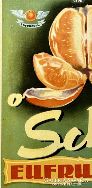1970es évek spanyol narancs plakát poszter cimke offset - Litografia - London, Párizs, Brüsszel