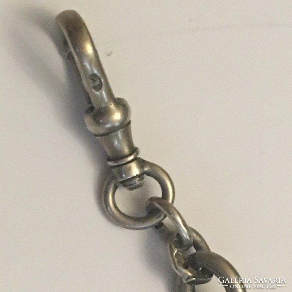 Antique silver pocket watch chain József Ferenc