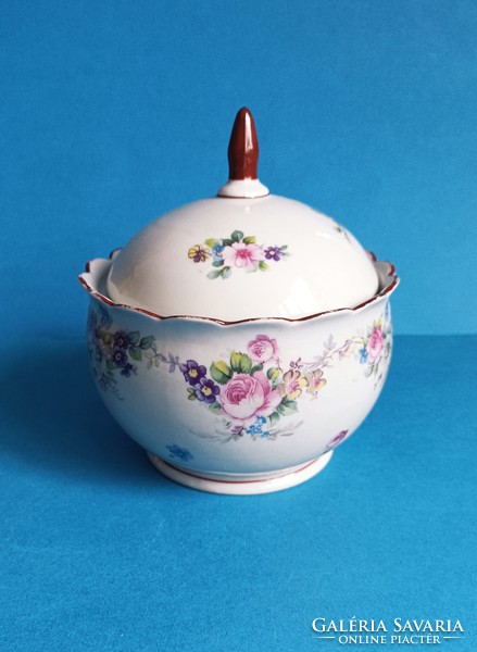 Hollóháza sugar bowl bonbonier porcelain