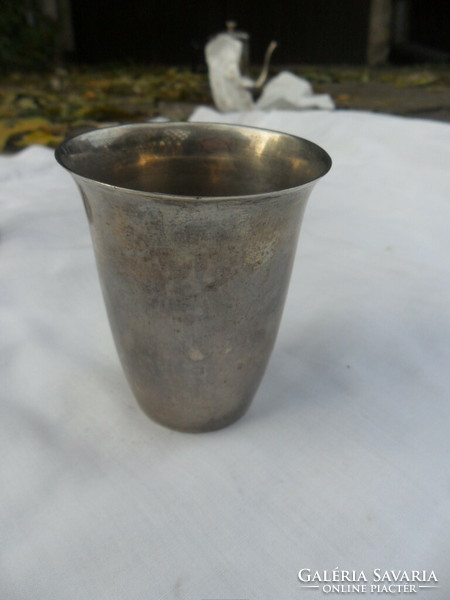 Antique silver baptismal glass