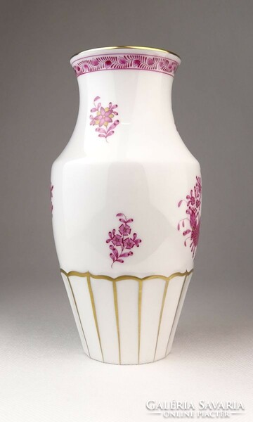 0Q389 Herend porcelain vase with Indian basket 19.5 Cm