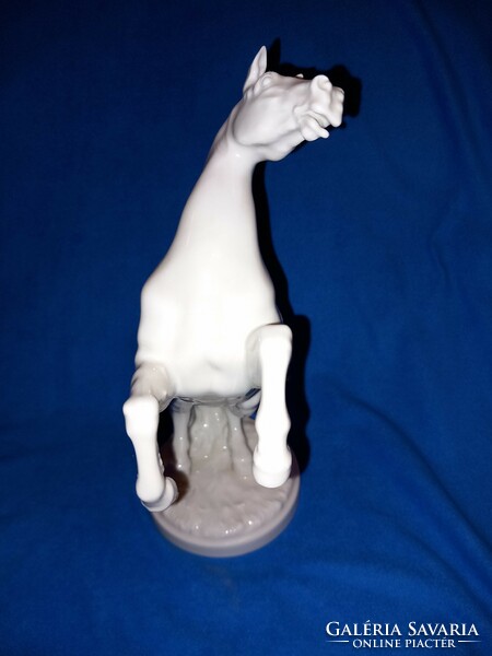 32 Cm old karl tutter hutschenreuther porcelain branching white horse paripa statue