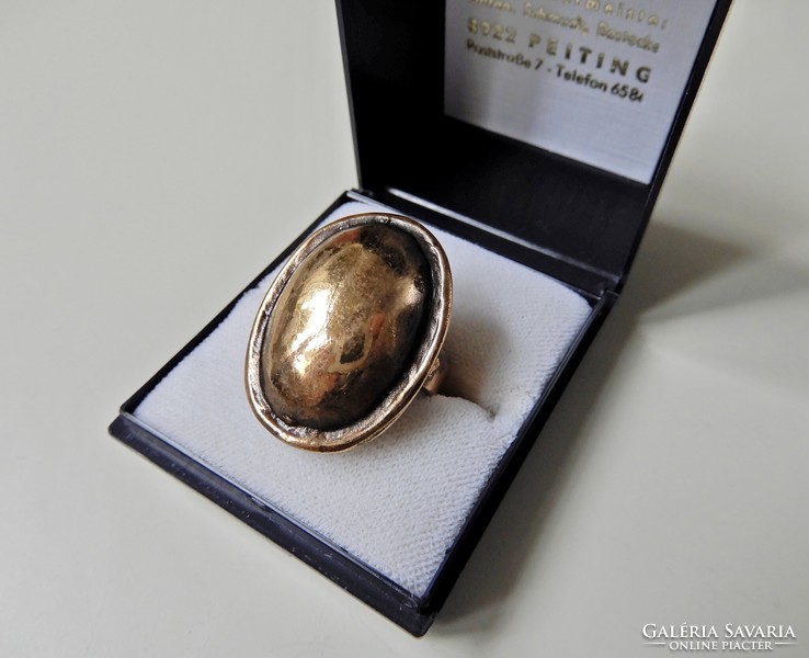 Old Dutch harrie lenferink modernist bronze ring