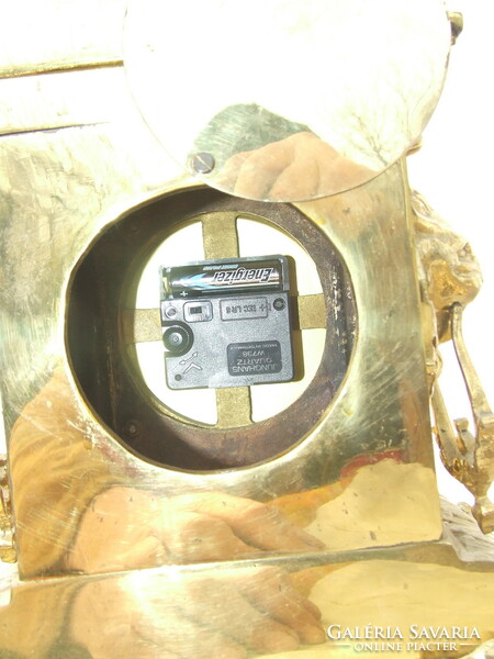 Kandalló óra elektromos  nehéz bronz