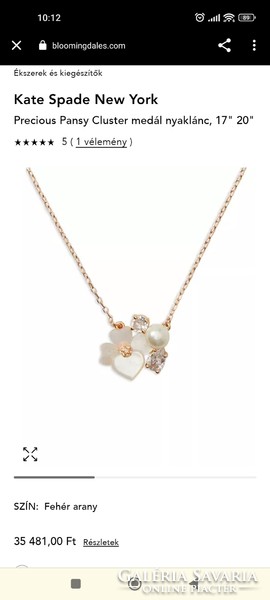 Kate spade rose gold-plated steel necklace 40 +8cm