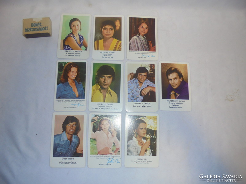 Ten pieces of retro actor photographer, mockup card calendar together