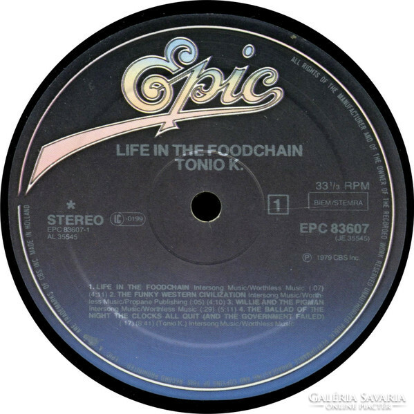 Tonio K. - Life In The Foodchain (LP, Album, RP)