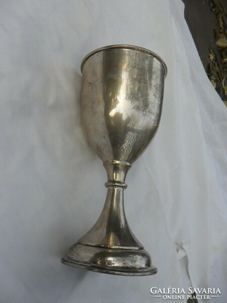 Large antique silver goblet 1931
