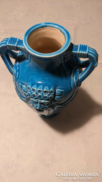 Zeus-headed amphora vase by Zsolnay