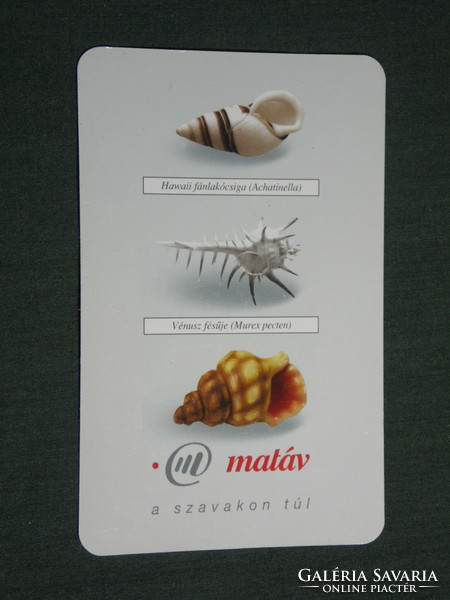 Card calendar, matáv telecommunications rt. Sea shell, 2002, (3)