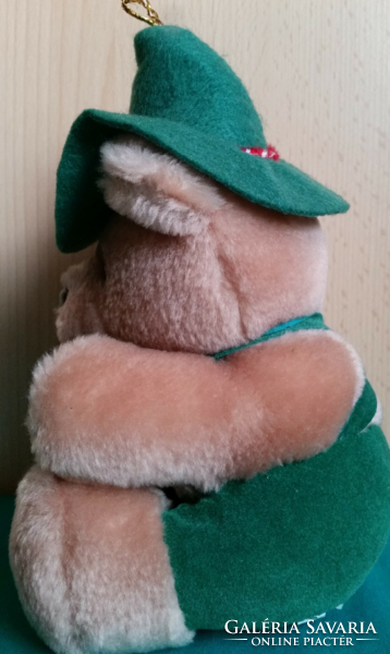 Plush teddy bear in Tyrolean clothes, bear figure, 21 x 12 cm