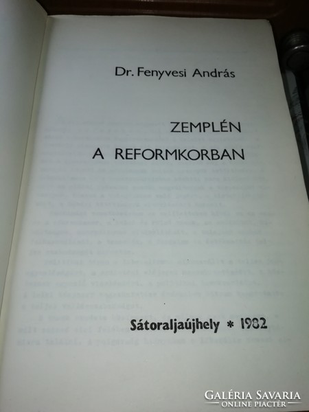 Dr Fenyvesi András Zemplén a reformkorban