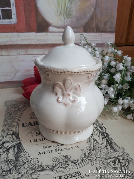 Lily ceramic sugar bowl