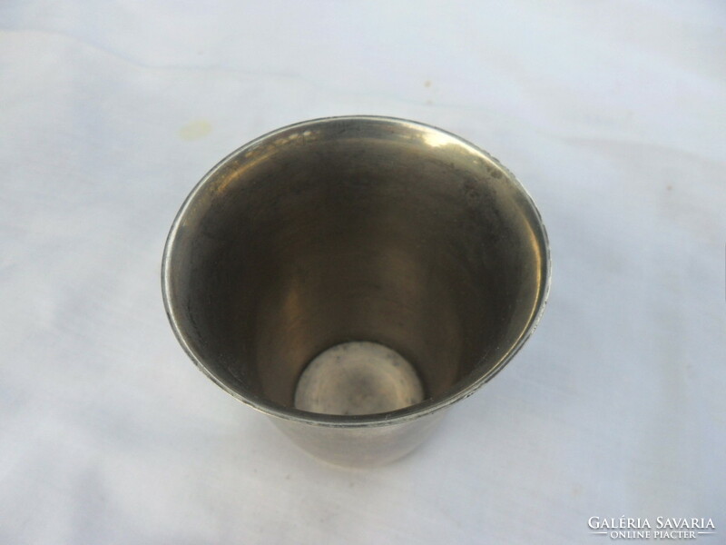 Antique silver baptismal glass
