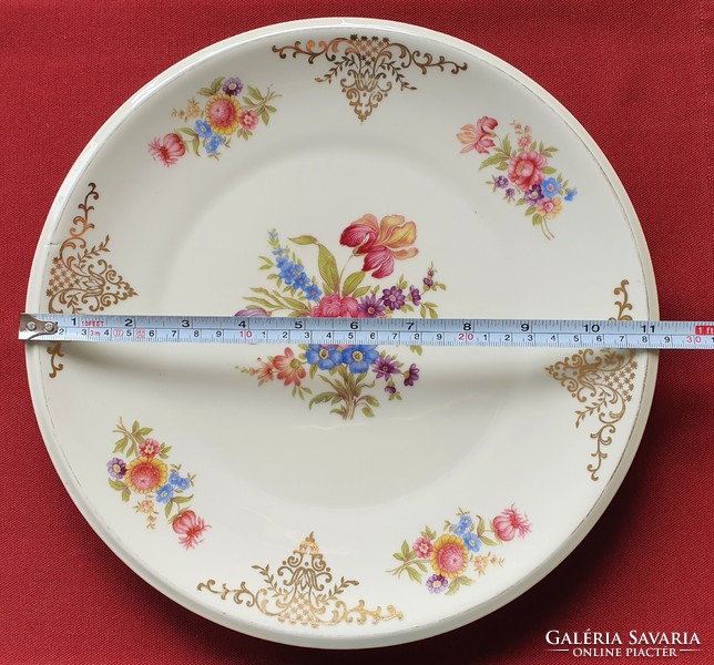 Porcelán tálaló tányér süteményes tortás tál 29cm virág mintával