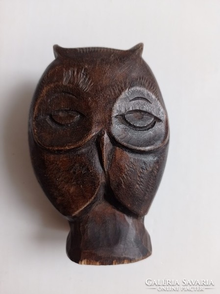 Wooden owl figure