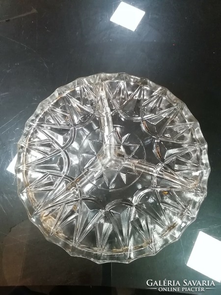 Crystal, 3-compartment serving bowl