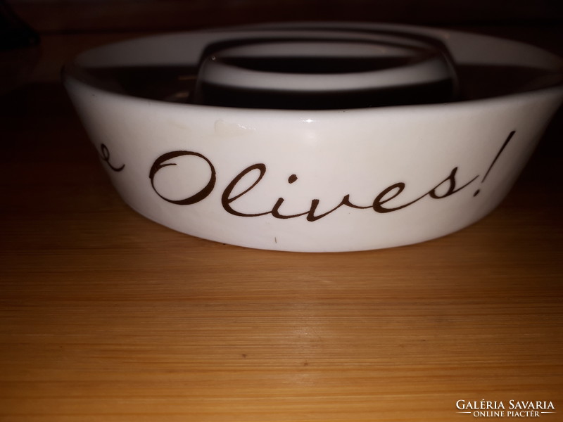 Oliva  tálaló spirál, porcelán 13,5 cm átmérőjű.
