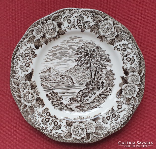 Unicorn tableware English scene brown porcelain small plate cake plate