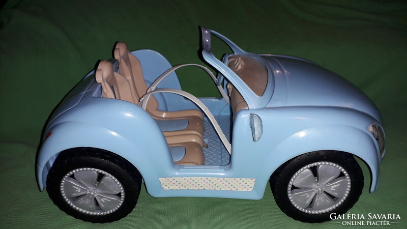 Cool blue mattel barbie vw beetle car convertible + toy doll with blonde hair according to the pictures bk34