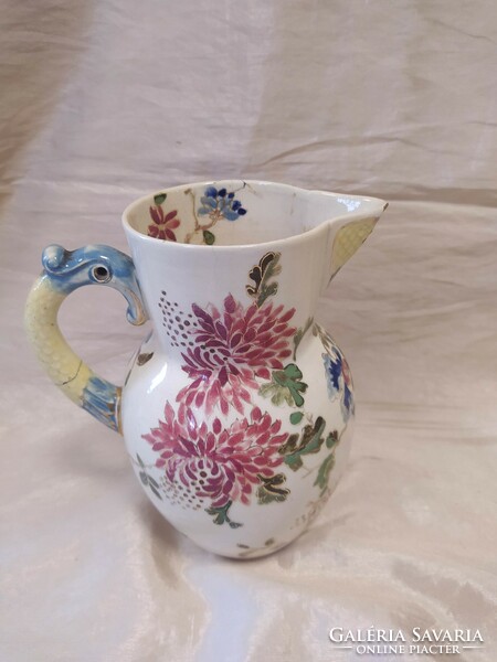 Antique fischer hand painted jug