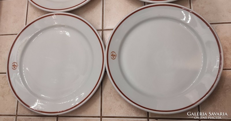 Alföldi tavern marked porcelain 23.5 cm flat plate (6 pcs.)