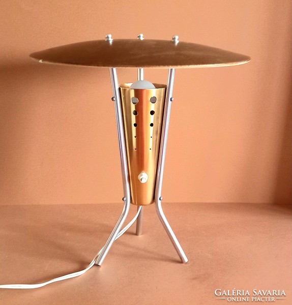 Tripod asztali UFO lámpa 1960.  ALKUDHATÓ Art deco design