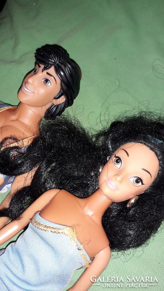 Original simba - disney - aladdin - aladdin and jasmine barbie-like toy doll couple according to the pictures bk7