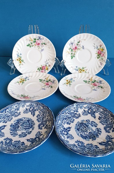 Royal doulton floral English porcelain cake plate 4 pcs + 2 pcs gift