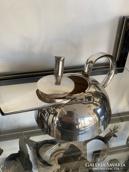 Modern unique design silver teapot