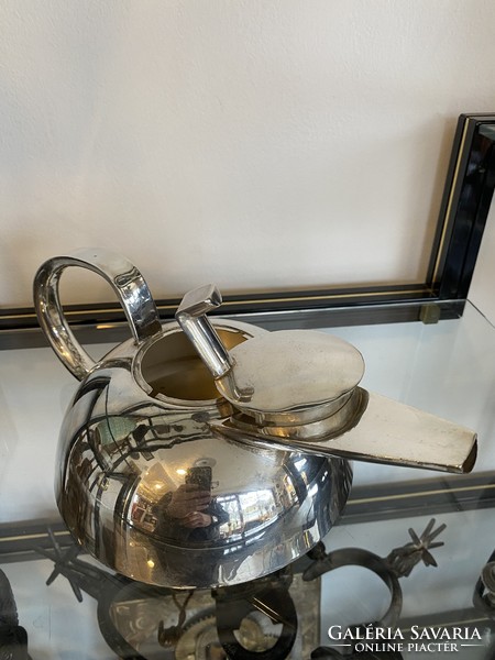 Modern unique design silver teapot