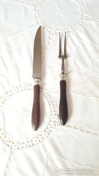 Antique paring knife and meat fork