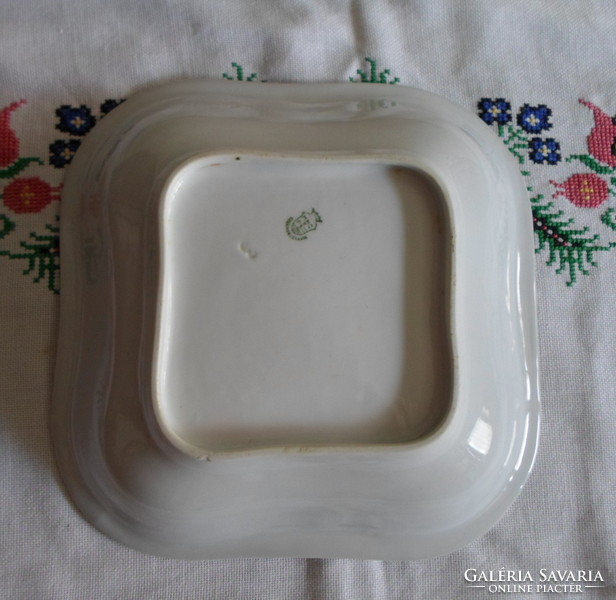 Czech porcelain, gold-rimmed white garnish bowl 2. (Mcp, Czechoslovakia, Czechoslovakia)