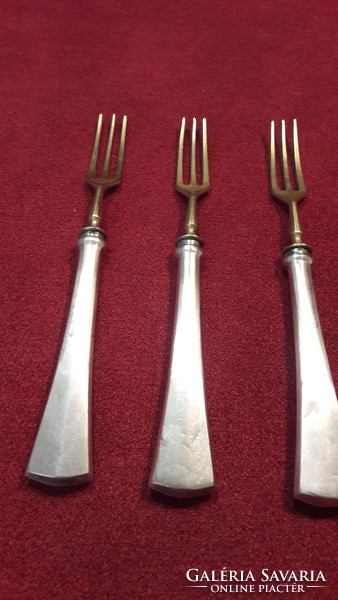 Antique silver-plated brass fork 2.