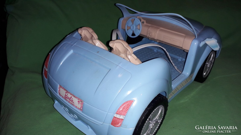 Cool blue mattel barbie vw beetle car convertible + toy doll with blonde hair according to the pictures bk34