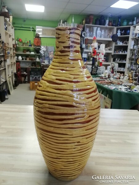 Retró kerámia váza, különleges mázzal