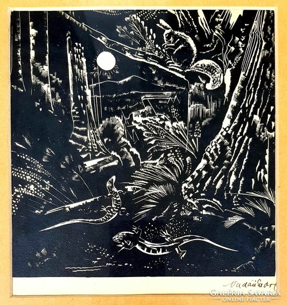 Ender the Hunter (1901-1944) - animals in the forest at night